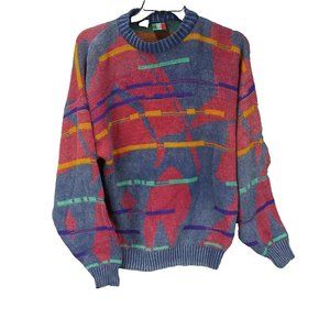 Colore Italia vguc VINTAGE ITALIAN CREW NECK PULLOVER SKI SWEATER Size LARGE